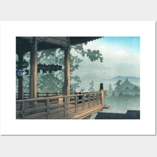 Nigatsudo Temple at Nara by Kawase Hasui Posters and Art